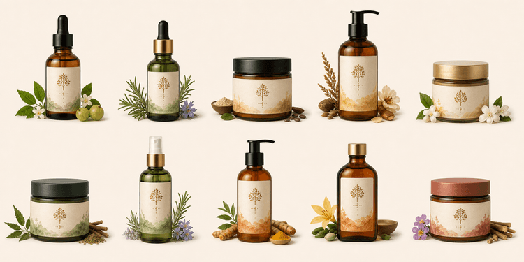 Body care ingredient layout